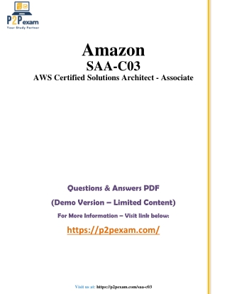SAA-C03 AWS Solutions Architect: Q&A with Simple PDF Guide