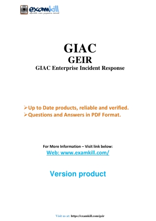 GEIR Q&A with Simple PDF – Practice Questions & Answers