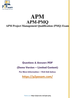 APM PMQ Project Management: Q&A with Simple PDF Guide
