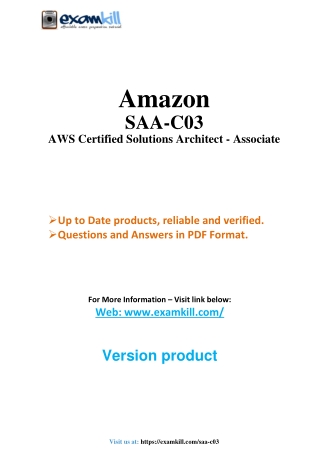 SAA-C03 Q&A with Simple PDF – Practice Questions & Answers