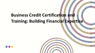 Business Credit Certification and Training