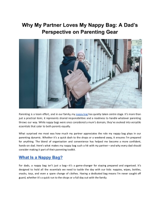 Why My Partner Loves My Nappy Bag_ A Dad’s Perspective on Parenting Gear