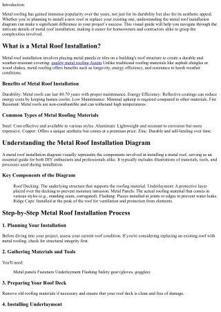Understanding the Metal Roof Installation Diagram: A Visual Guide
