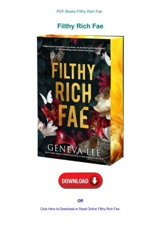 PDF Books Filthy Rich Fae
