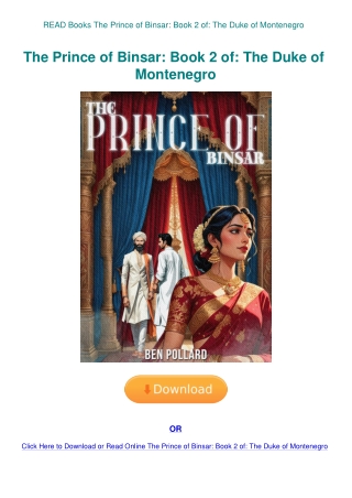 READ Books The Prince of Binsar Book 2 of The Duke of Montenegro
