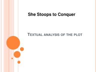 Textual analysis of the plot