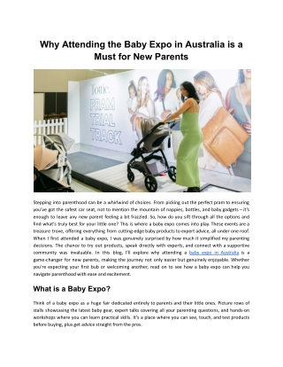 Why Attending the Best Baby Expo in Australia is a Must for New Parents
