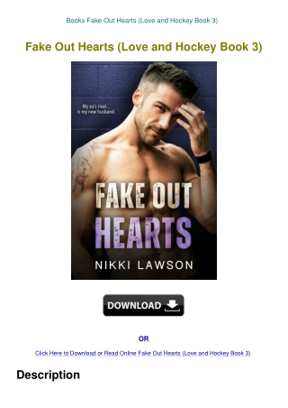 Books Fake Out Hearts (Love and Hockey Book 3)