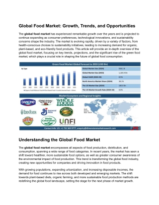 Global Food Market_ Growth, Trends, and Opportunities