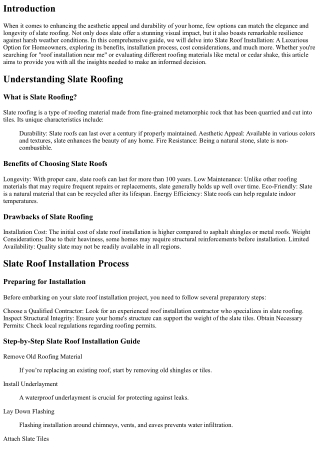 Slate Roof Installation: A Luxurious Option for Homeowners