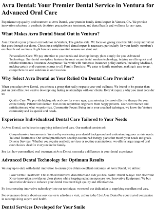 Avra Dental