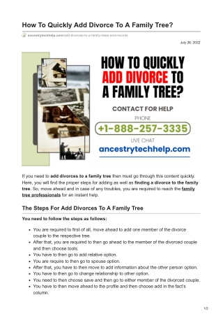 ancestrytechhelp.com-How To Quickly Add Divorce To A Family Tree