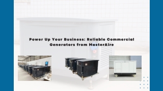 Commercial Generators| Energy-Efficient Commercial Generators for Sale