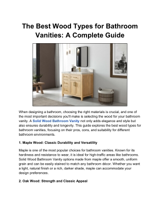 The Best Wood Types for Bathroom Vanities_ A Complete Guide