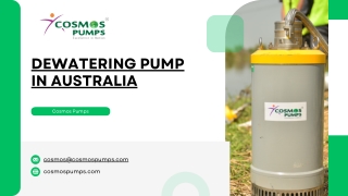 Dewatering Pump In Australia - cosmos pumps