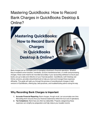 Mastering QuickBooks_ How to Record Bank Charges in QuickBooks Desktop & Online