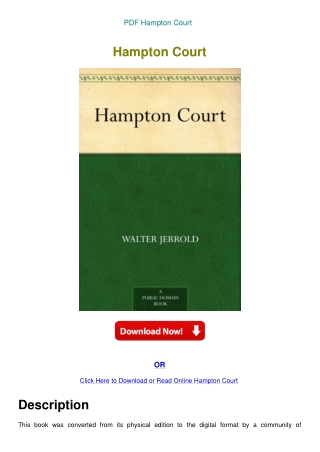 PDF Hampton Court