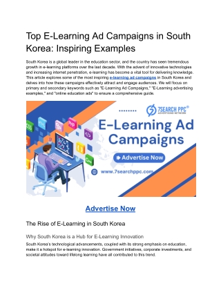 Top E-Learning Ad Campaigns in South Korea_ Inspiring Examples