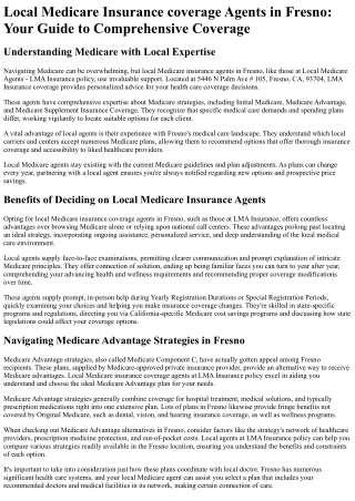 Local Medicare Agents