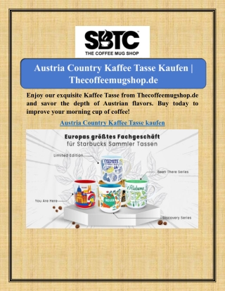 Austria Country Kaffee Tasse Kaufen | Thecoffeemugshop.de