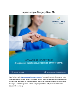 Laparoscopic Surgery Near Me