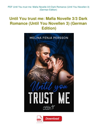 PDF Until You trust me Mafia Novelle 33 Dark Romance (Until You Novellen 3) (German Edition)