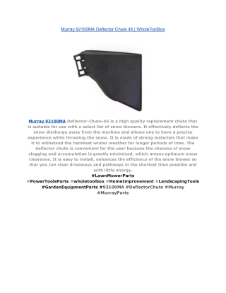 Murray 92100MA Deflector Chute 46 _ WholeToolBox