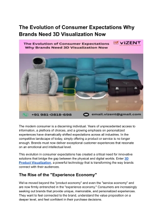 The Evolution of Consumer Expectations_ Why Brands Need 3D Visualization Now