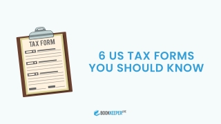 6 US Tax Forms You Should Know - BookkeeperLive