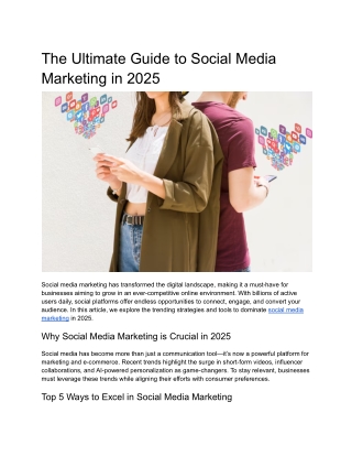 Top 5 Social Media Marketing Strategies in 2025 | Boost Your Online Presence