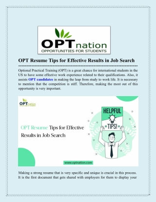 How to Grab OPT Candidates Resumes in USA