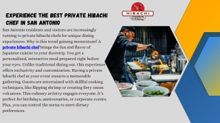 Private Hibachi Chef in San Antonio  Hibachi With Us