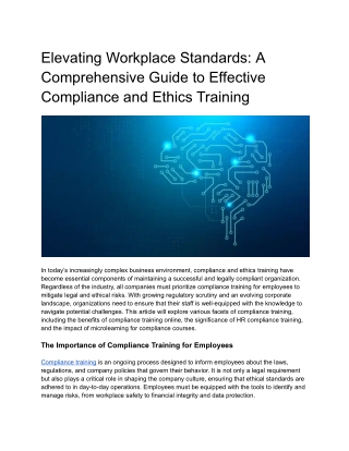 Annual Compliance Course