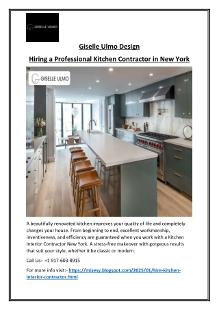 New York's Leading Kitchen Remodeling Contractors