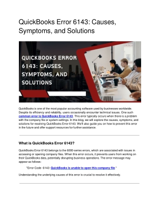 QuickBooks Error 6143_ Causes, Symptoms, and Solutions