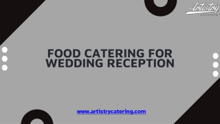 Get Affordable Food Catering for Wedding Receptions