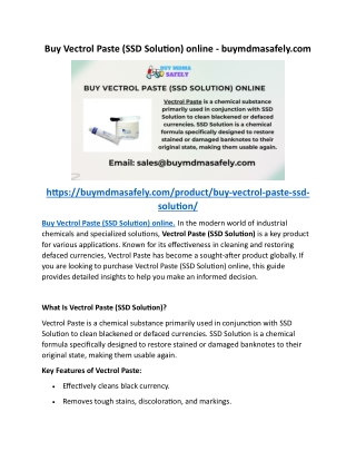 Buy Vectrol Paste (SSD Solution) online - buymdmasafely.com