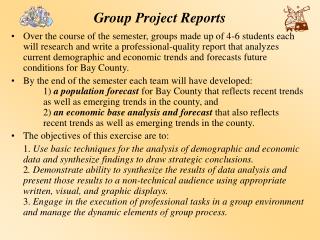 Group Project Reports