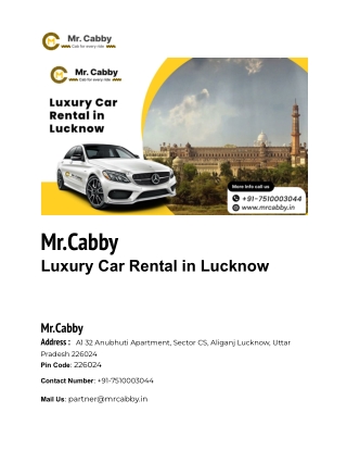 _Luxury Car Rental in Lucknow