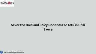 Tofu in Chili Sauce:A Flavorful Feast