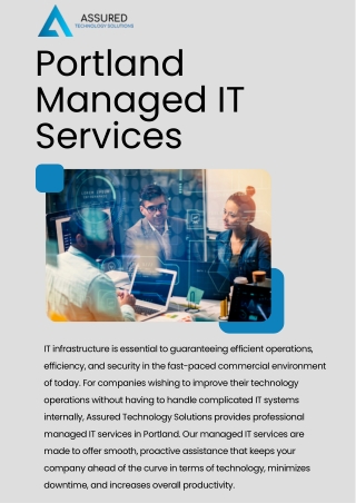 Transform Your IT Infrastructure with Portland’s Leading Managed IT Services