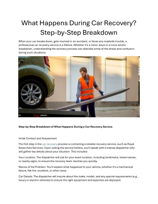 What Happens During Car Recovery Step-by-Step Breakdown