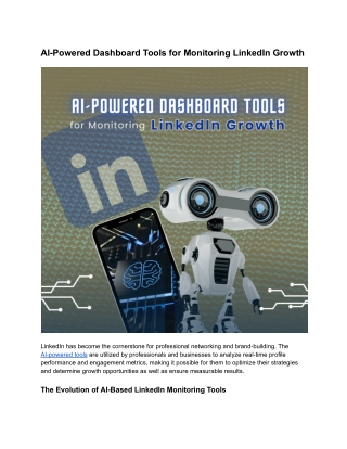 AI-Powered Dashboard Tools for Monitoring LinkedIn Growth