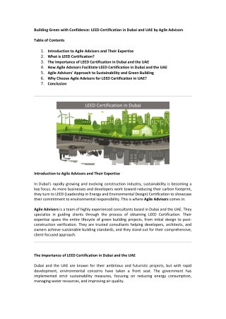 Building Green with Confidence