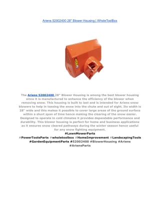Ariens 52002400 28_ Blower Housing _ WholeToolBox