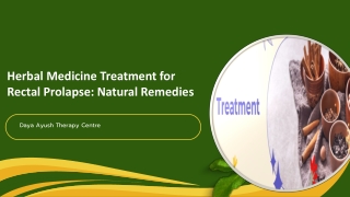 Herbal Medicine Treatment for Rectal Prolapse Natural Remedies