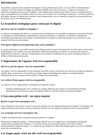 La transition écologique passe aussi par le digital