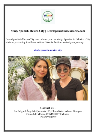 Study Spanish Mexico City  Learnspanishinmexicocity.com