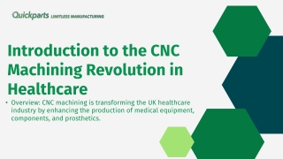 Introduction to the CNC Machining Revolution in Healthcare