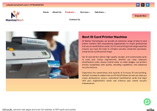 Best ID Card Printer Machine in Dubai, UAE | Mantaz Technologies